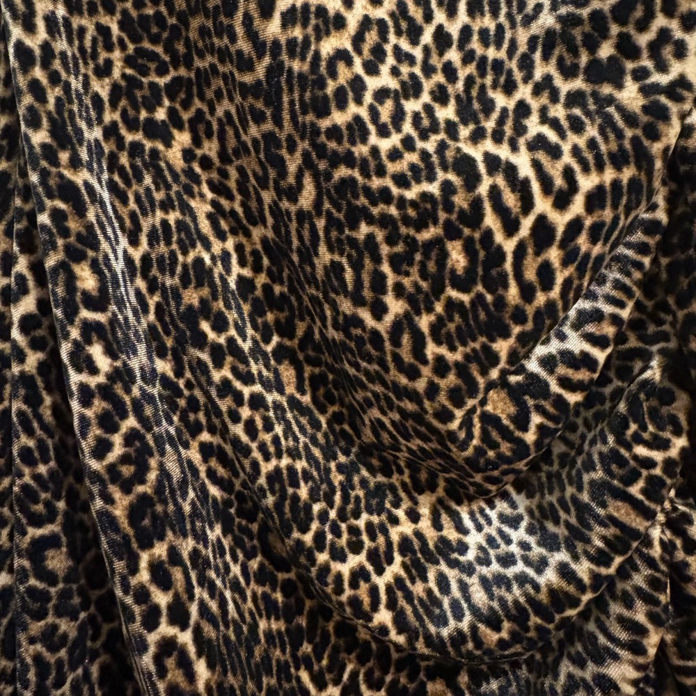 NWT Good American Formal Velvet High Neck Cheetah Leopard Print Maxi Dress XL - Picture 9 of 16